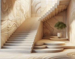 Cream Stone Staircase
